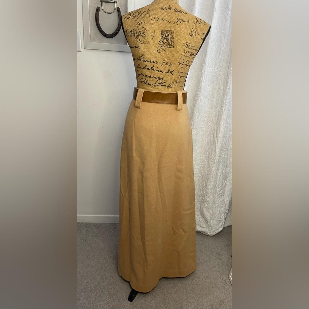 Superb Sportswear Ltd Camelhair Wool Pencil Maxi Skirt - Picture 2 of 9